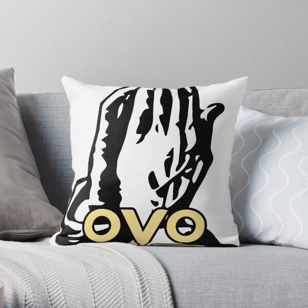 6 God OVO Drake Sticker Throw Pillow