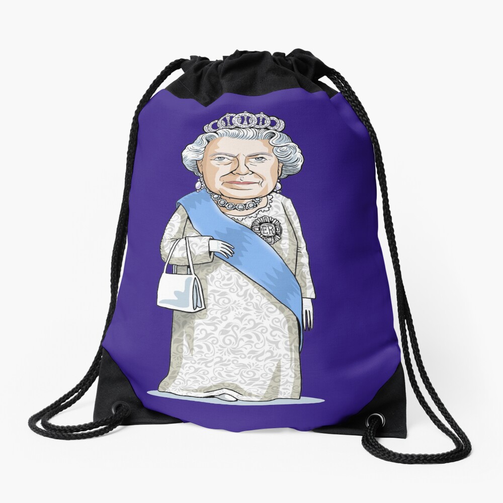 Queen Elizabeth II Drawstring Bag
