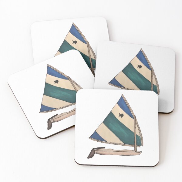 Item preview, Sunfish Sailboat Green and Blue designed and sold by Sarah Klos.
