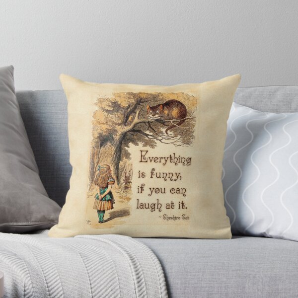 Coussin Citation D Alice Au Pays Des Merveilles Ma Realite Citation De Chat Du Cheshire 0105 Par Contraststudios Redbubble