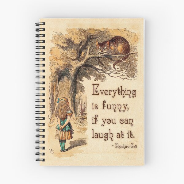 Item preview, Alice in Wonderland Quote - Everything is Funny - Cheshire Cat Quote - 0243 designed and sold by ContrastStudios.