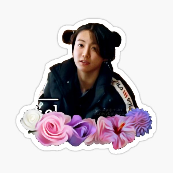 BTS Jungkook Pigtails Sticker
