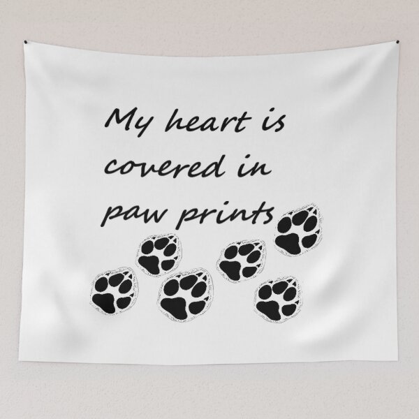 Item preview, My heart is covered in paw prints designed and sold by darkrose23.