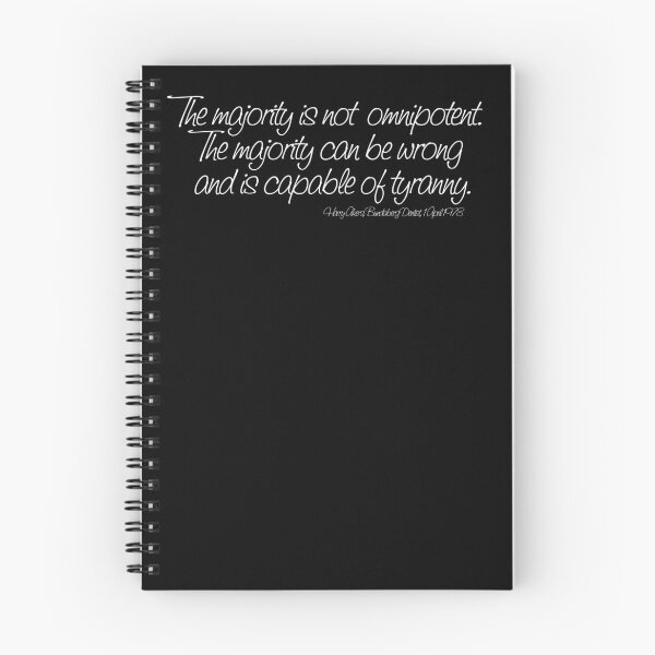 Item preview, The majority is not omnipotent Quote. White Writing designed and sold by dodgerock.