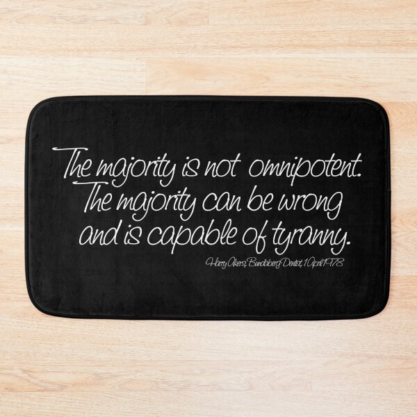 Item preview, The majority is not omnipotent Quote. White Writing designed and sold by dodgerock.
