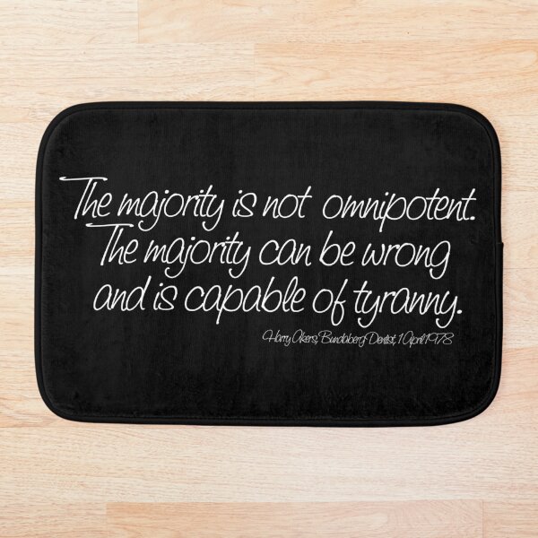 Item preview, The majority is not omnipotent Quote. White Writing designed and sold by dodgerock.