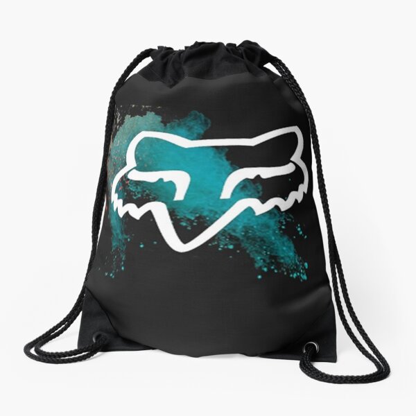 black logo racing Drawstring Bag