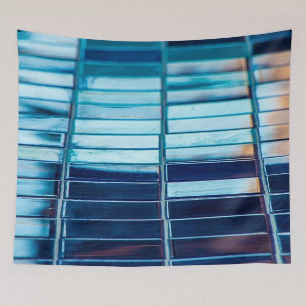 Item preview, Blue Tile Pattern in Shade designed and sold by srgreen.