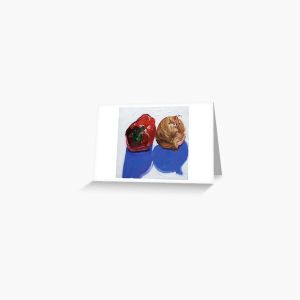 Pepper and onion (2) Greeting Card
