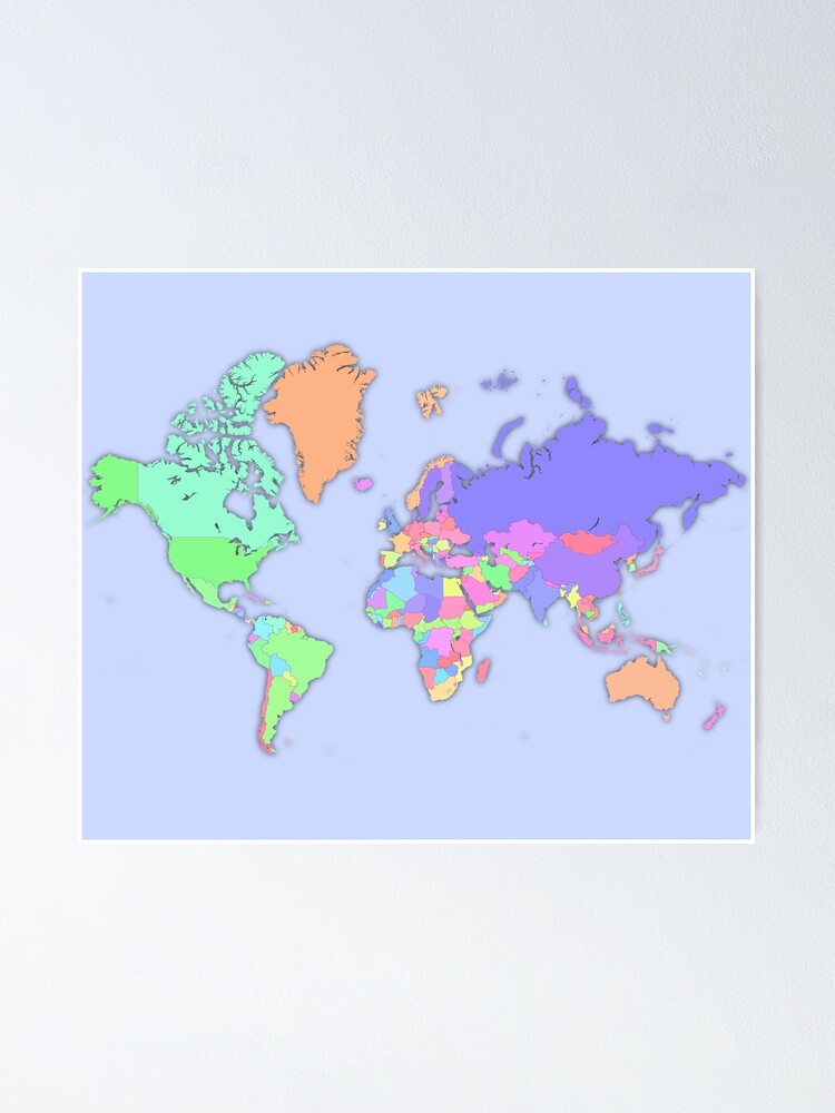 POSTER World Map Colors