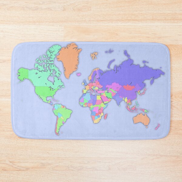 Item preview, world map with all the countries  Each country  is highlighted in different color designed and sold by mashmosh.