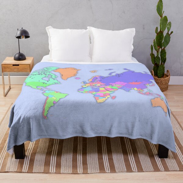 Item preview, world map with all the countries Each country is highlighted in different color designed and sold by mashmosh.