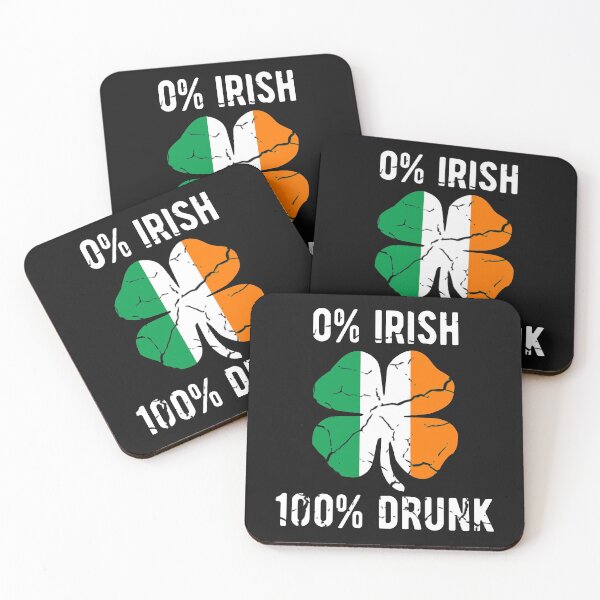 Item preview, 0% Irish 100% Drunk Vintage Distressed St Patrick's Day designed and sold by Dan66.
