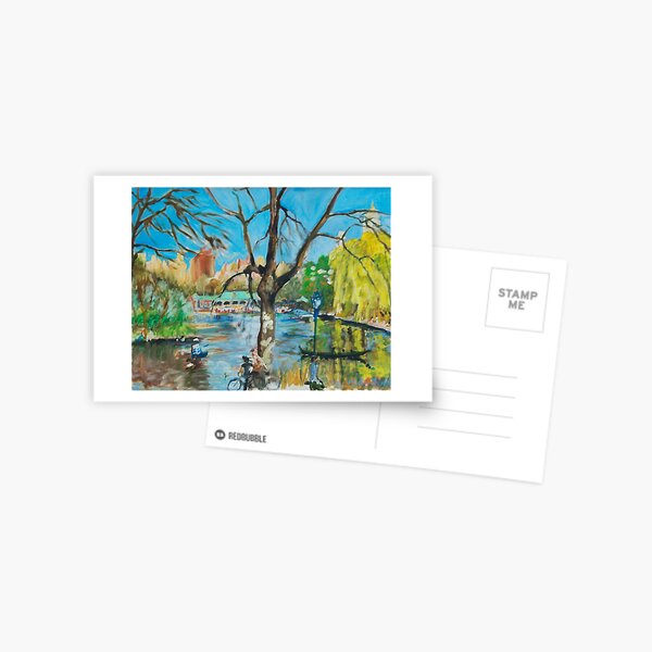 New York Central Park with Spring Yellow Willows Postcard
