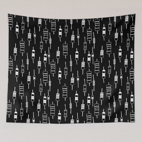 Item preview, Resistors - White on Black designed and sold by Hodgepodge Bricolage.