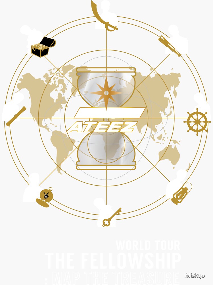 Ateez Signature Stickers, Ateez The Fellowship Tour 2022 Kpop