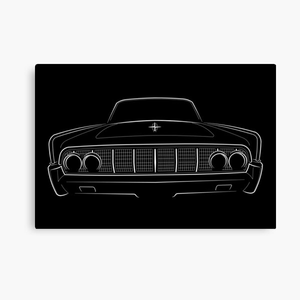 Item preview, 1964 Lincoln Continental - front stencil, white designed and sold by mal-photography.