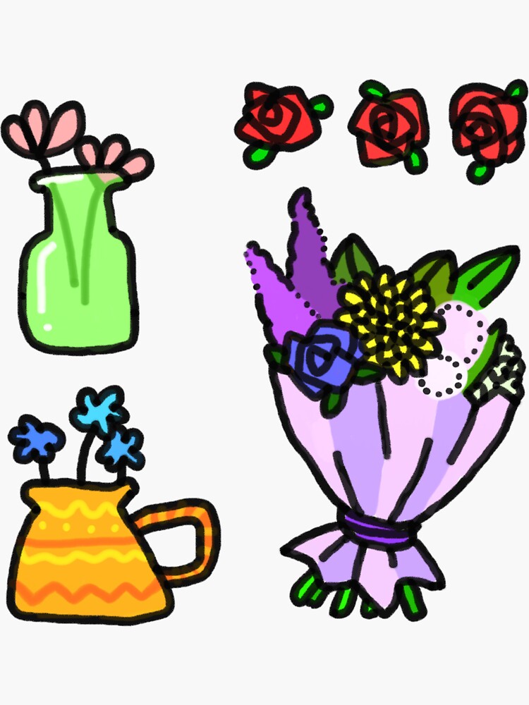 Thumbnail 3 of 3, Sticker, doodle 19 designed and sold by Jimmies.