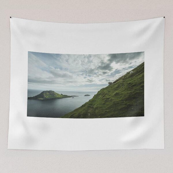 Item preview, Sheep on Cliffs in Faroe Islands designed and sold by Tommyg83.
