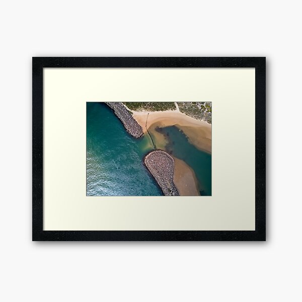 Breakwalls on Lake Illawarra Framed Art Print