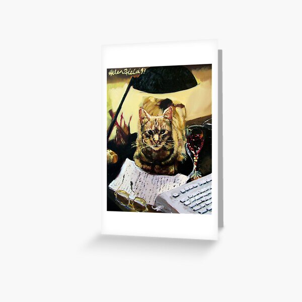 Writer's Cat Greeting Card