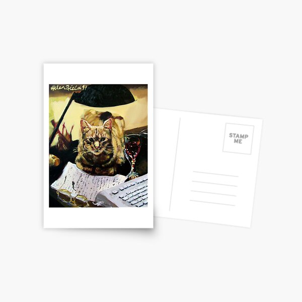 Writer's Cat Postcard