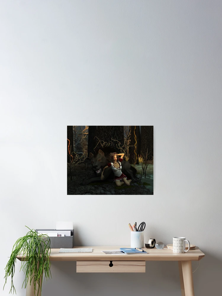 Thumbnail 2 of 3, Poster, Red Riding Hood designed and sold by Rivendell Digital Studios.