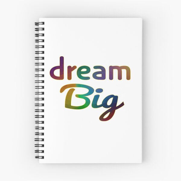 Item preview, Beautiful rainbow dark colors of text that say dream big designed and sold by With My Hands By K.