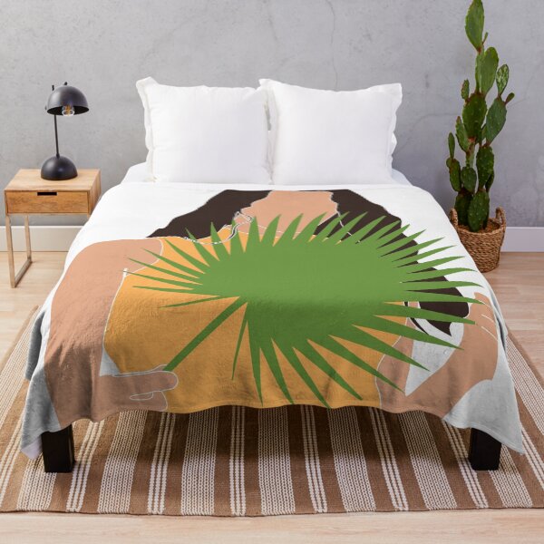 Item preview, Tropical Reverie 17 - Modern, Minimal Illustration - Girl And Palm Leaves - Aesthetic Tropical Vibes designed and sold by Studio Grafiikka.