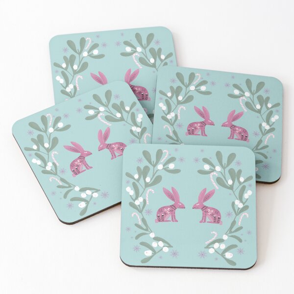 Item preview, Rabbits under the Mistletoe designed and sold by hello-matze.