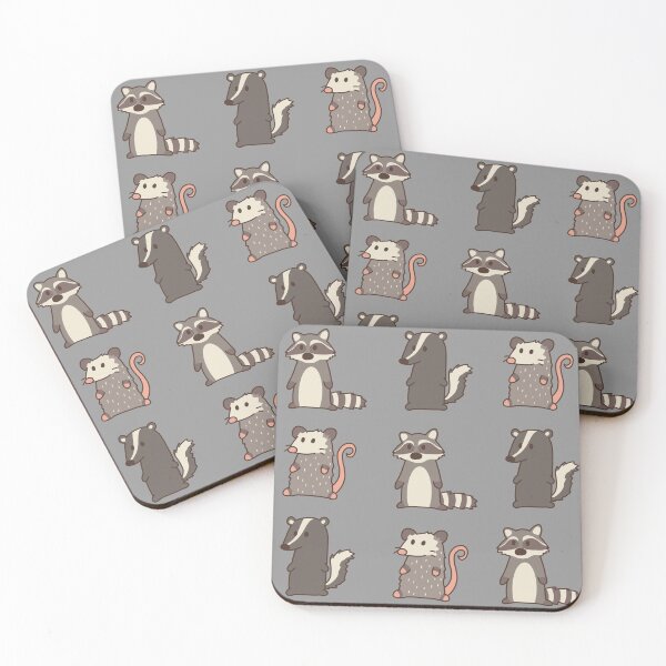 Item preview, raccoon, opossum & skunk woodland friends #2 designed and sold by Claudia McQuilkin.