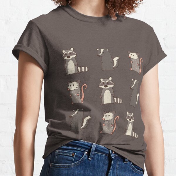 raccoon, opossum & skunk woodland friends #2 Classic T-Shirt