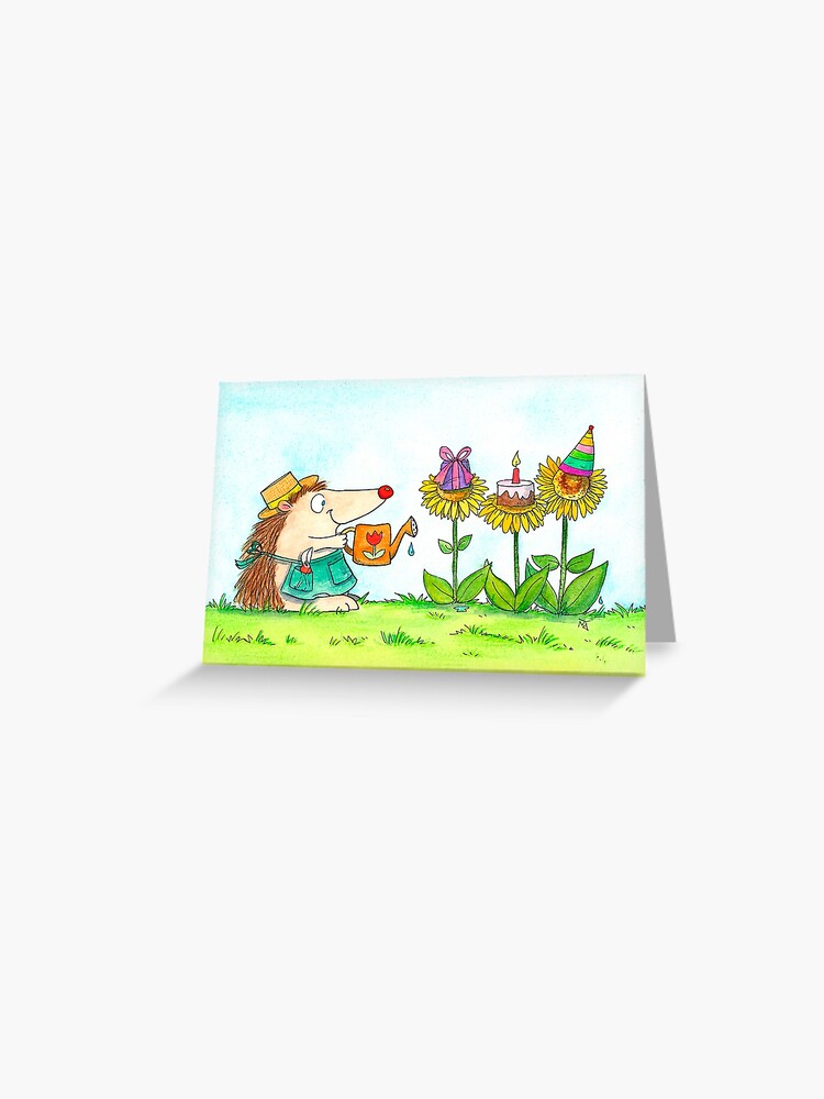 Carte De Vœux Carte De Voeux Joyeux Anniversaire Jardinier Par Nicolejanes Redbubble