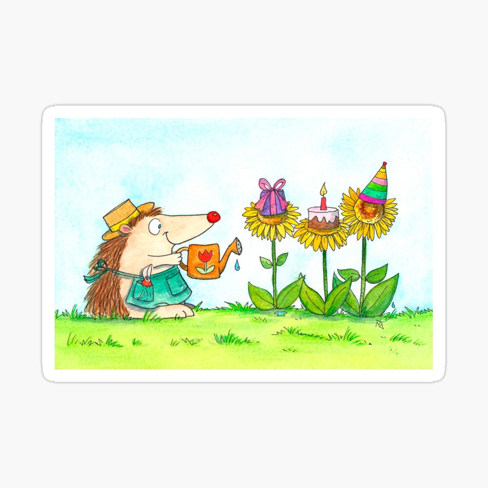 Carte De Vœux Carte De Voeux Joyeux Anniversaire Jardinier Par Nicolejanes Redbubble