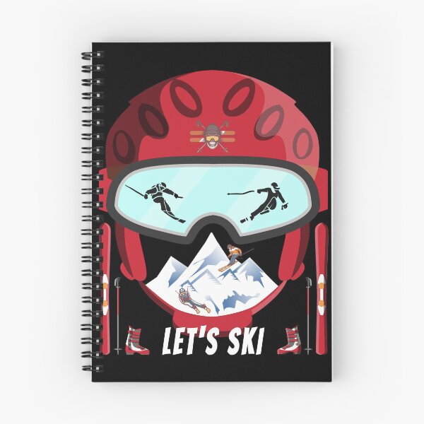 Item preview, Let's ski together design for cross country and downhill skiing designed and sold by SiRaGeckoDesign.