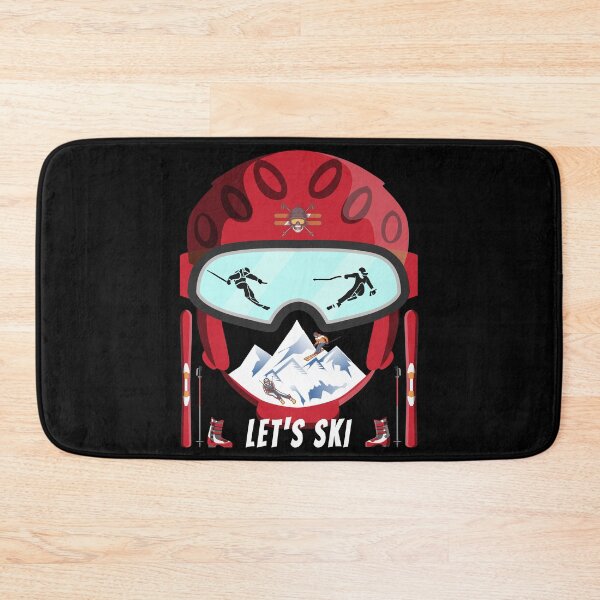 Item preview, Let's ski together design for cross country and downhill skiing designed and sold by SiRaGeckoDesign.