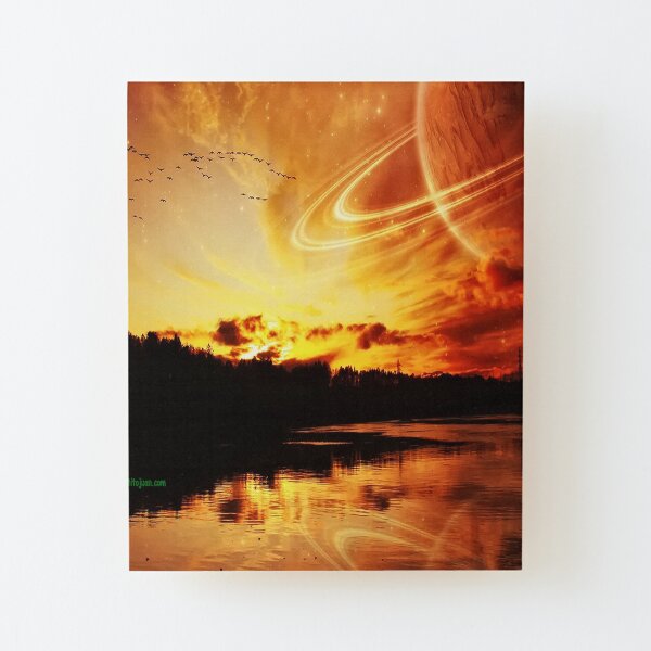 Planetary Wood Mounted Print