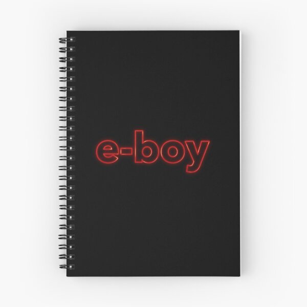 Item preview, e-boy text red glow aesthetic print black  designed and sold by Uniskull.