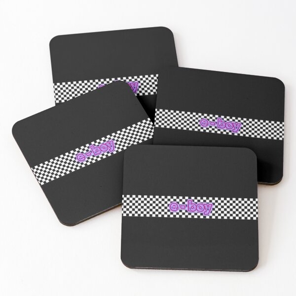 Item preview, e-boy checkered black and white aesthetic text purple glow aesthetic print black  designed and sold by Uniskull.