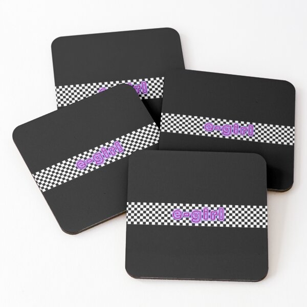 Item preview, e-girl checkered black and white aesthetic text purple glow aesthetic print black  designed and sold by Uniskull.