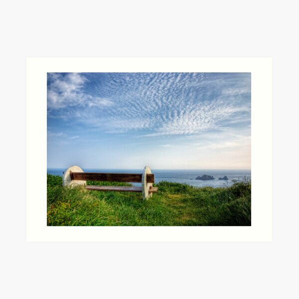 A Seat with a View - Alderney Art Print
