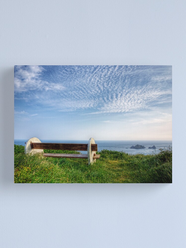 Alternate view of A Seat with a View - Alderney Canvas Print