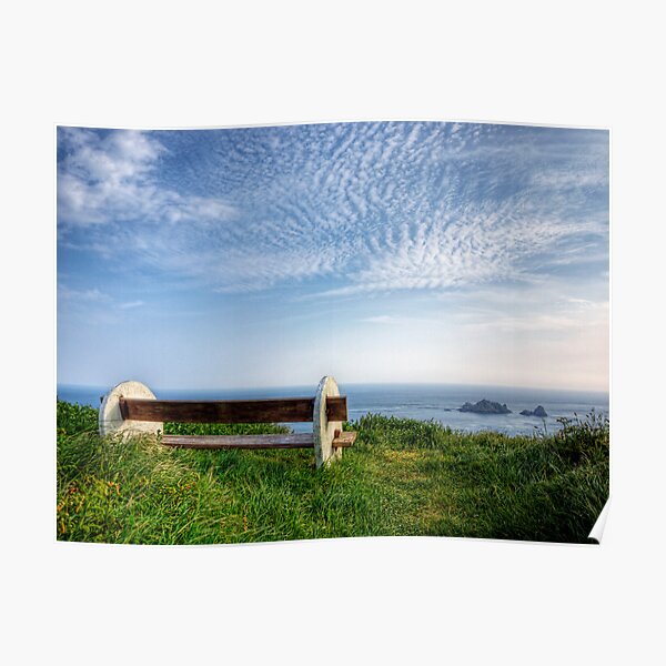 A Seat with a View - Alderney Poster