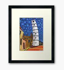 201 - THE LIGHTHOUSE, BLYTH - COLOURED PENCILS - 2008 Framed Print
