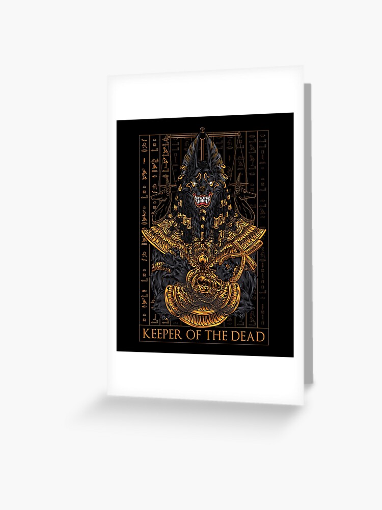 Egyptian God of Death Anubis" Greeting Card by Beltschazar | Redbubble
