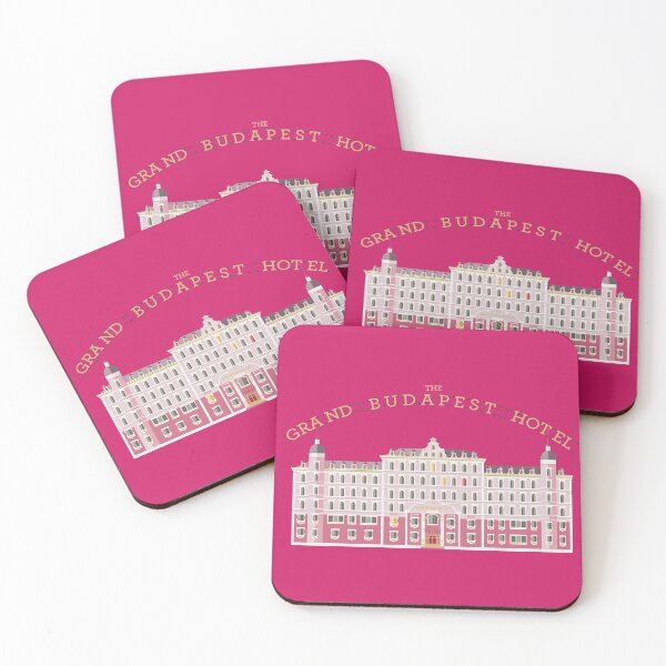 The grand Budapest Hotel Wes movie life acquatic Coasters (Set of 4)