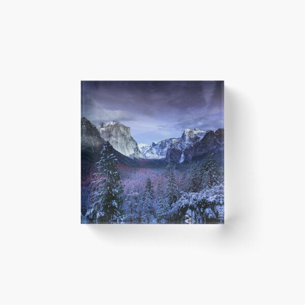 Yosemite Forest and Moutains Acrylic Block