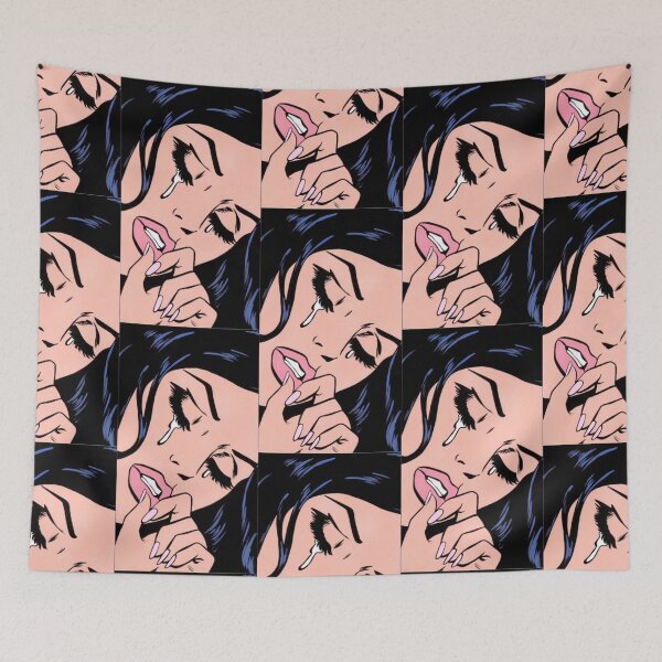 Item preview, A young woman crying inconsolably designed and sold by mikoala50.