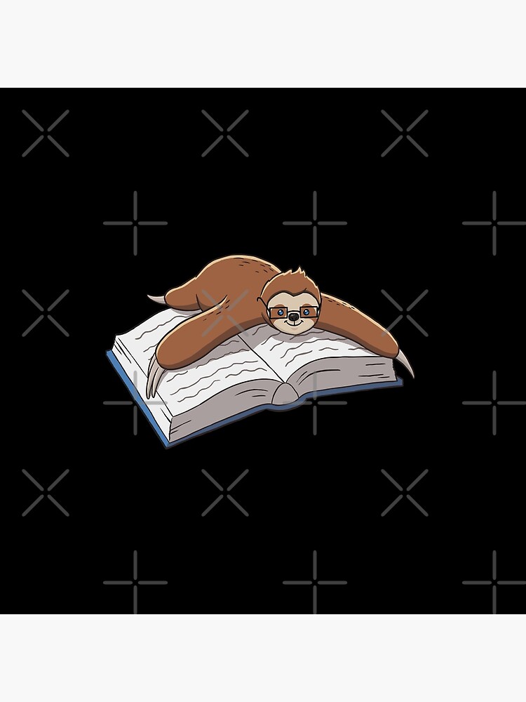 sloth reading pillow