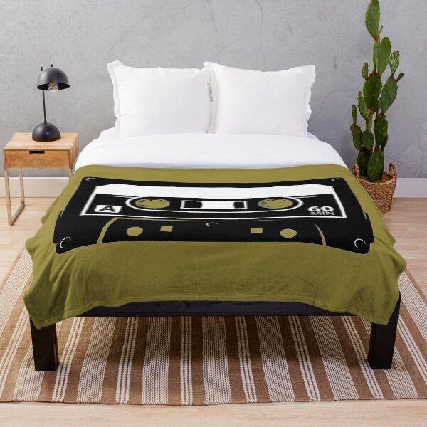 cassette tape 80's vintage Throw Blanket